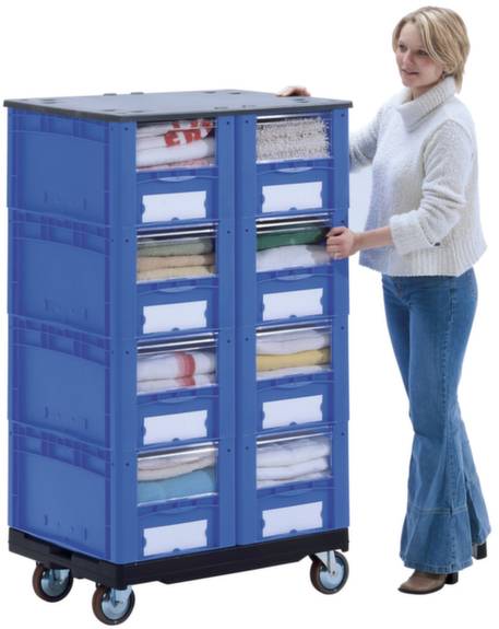 BITO Lagertechnik 1658498 Sichtlagerkasten lebensmittelgeeignet (L x B x H) 600 x 400 x 270mm Blau 1St.