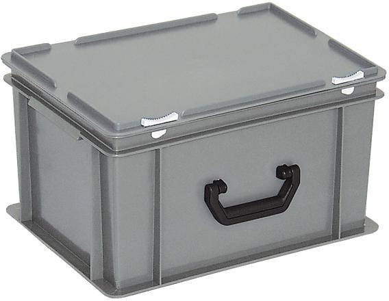 BRB Lagertechnik 1658513 Stapelbehälter lebensmittelgeeignet (L x B x H) 400 x 300 x 235mm Grau 1St.