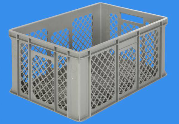 Alpha Paletten & Boxen 1658514 Stapelbehälter lebensmittelgeeignet (L x B x H) 600 x 400 x 260mm Grau 1St.