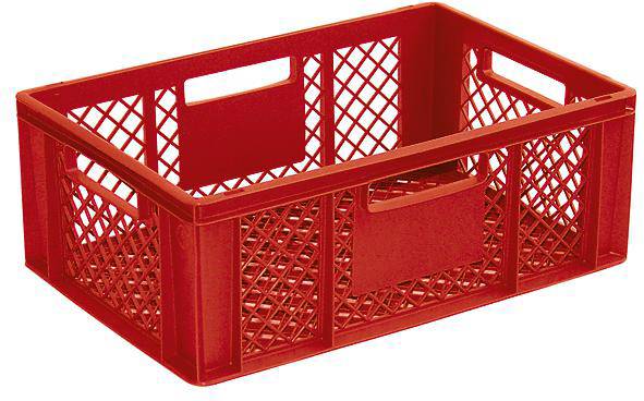 BRB Lagertechnik 1658550 Stapelbehälter Basic lebensmittelgeeignet (L x B x H) 600 x 400 x 220mm Rot 1St.