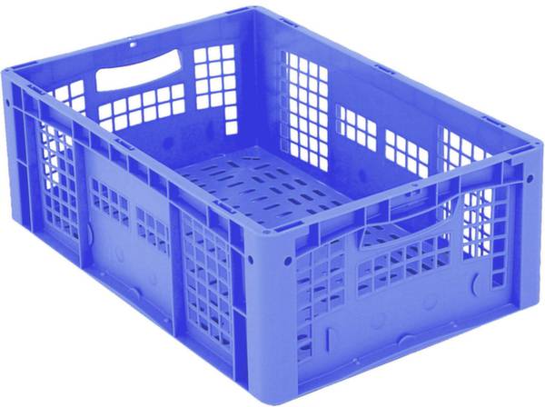 BITO Lagertechnik 1658563 Stapelbehälter Ergonomic lebensmittelgeeignet (L x B x H) 600 x 400 x 220mm Blau 1St.