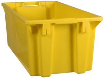 Plastipol Scheu 1658574 Stapelbehälter lebensmittelgeeignet (L x B x H) 800 x 400 x 300mm Gelb 1St.