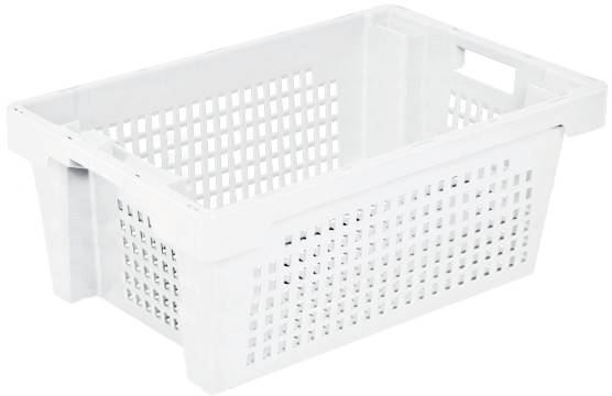 BRB Lagertechnik 1658587 Drehstapelbehälter lebensmittelgeeignet (L x B x H) 600 x 400 x 250mm Naturweiß 1St.