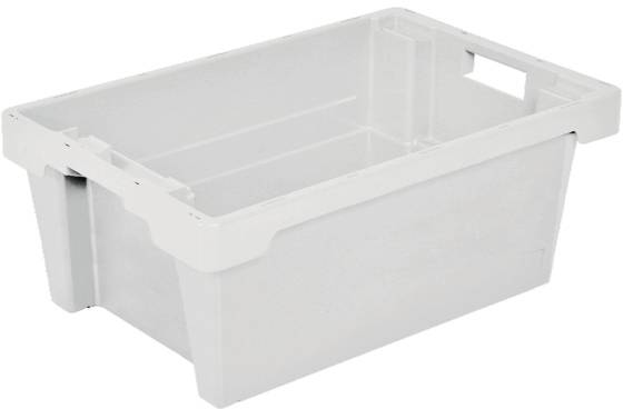 BRB Lagertechnik 1658589 Drehstapelbehälter lebensmittelgeeignet (L x B x H) 600 x 400 x 250mm Naturweiß 1St.