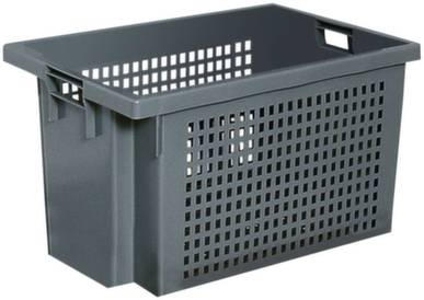 BRB Lagertechnik 1658590 Drehstapelbehälter lebensmittelgeeignet (L x B x H) 600 x 400 x 350mm Grau 1St.