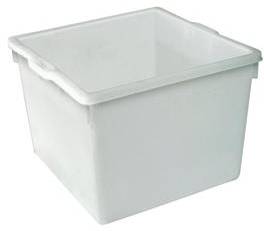 BRB Lagertechnik 1658593 Stapelbehälter lebensmittelgeeignet (L x B x H) 475 x 475 x 370mm Naturweiß 1St.