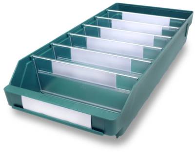 Stemo 358729 ESD Regalkasten lebensmittelgeeignet (B x H x T) 240 x 95 x 500mm Grün 15St.