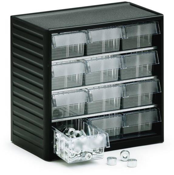 Treston 294-3 ESD Klarsichtmagazin (B x H x T) 310 x 290 x 180mm Anthrazit-Grau, Transparent 1St.