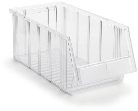 Treston 527514 Sichtlagerkasten (B x H x T) 186 x 156 x 400mm Transparent 24St.