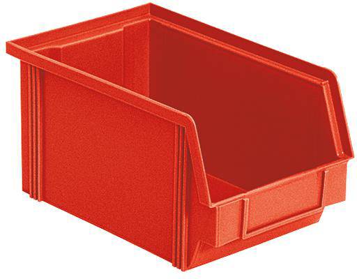 BRB Lagertechnik 974176 Sichtlagerkasten lebensmittelgeeignet (B x H x T) 145 x 125 x 230mm Rot 27St.