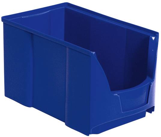 BRB Lagertechnik 977378 Sichtlagerkasten lebensmittelgeeignet (B x H x T) 200 x 200 x 360mm Blau 8St.