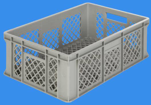 Alpha Paletten & Boxen 1658703 Stapelbehälter lebensmittelgeeignet (L x B x H) 600 x 400 x 200mm Grau 1St.