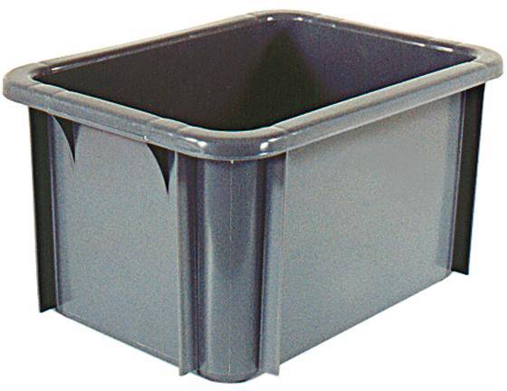 BRB Lagertechnik 1658709 Stapelbehälter lebensmittelgeeignet (L x B x H) 400 x 300 x 215mm Grau 1St.