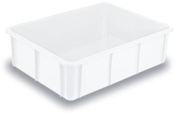 BRB Lagertechnik 1658712 Stapelbehälter lebensmittelgeeignet (L x B x H) 800 x 600 x 220mm Naturweiß 1St.