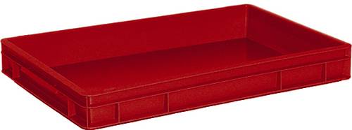 1658719 Basic Stapelbehälter lebensmittelgeeignet (L x B x H) 600 x 400 x 75mm Rot 1St.