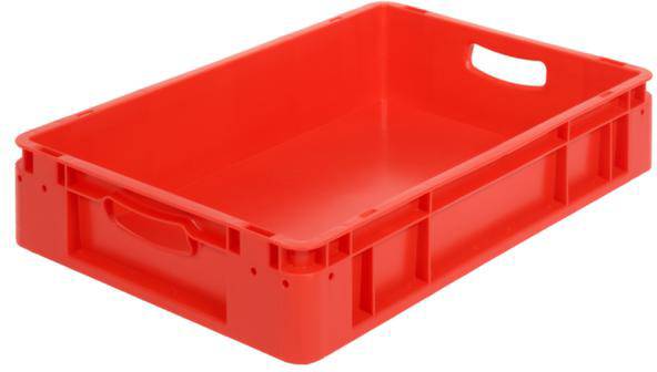 Alpha Paletten & Boxen 1658734 Stapelbehälter lebensmittelgeeignet (L x B x H) 600 x 400 x 120mm Rot 1St.