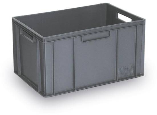 BRB Lagertechnik 1658758 Stapelbehälter Basic lebensmittelgeeignet (L x B x H) 600 x 400 x 320mm Grau 1St.