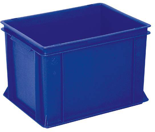 BRB Lagertechnik 1658778 Stapelbehälter Basic lebensmittelgeeignet (L x B x H) 400 x 300 x 270mm Blau 1St.