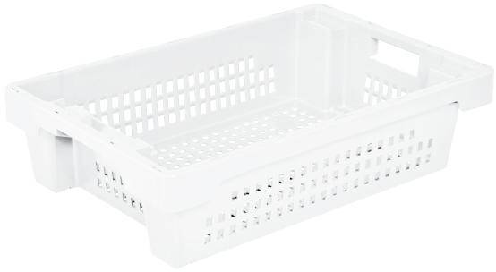 BRB Lagertechnik 1658794 Drehstapelbehälter lebensmittelgeeignet (L x B x H) 600 x 400 x 150mm Naturweiß 1St.