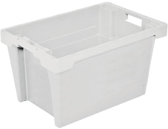 BRB Lagertechnik 1658795 Drehstapelbehälter lebensmittelgeeignet (L x B x H) 600 x 400 x 350mm Naturweiß 1St.