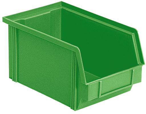 BRB Lagertechnik 974416 Sichtlagerkasten lebensmittelgeeignet (B x H x T) 145 x 125 x 230mm Grün 27St.