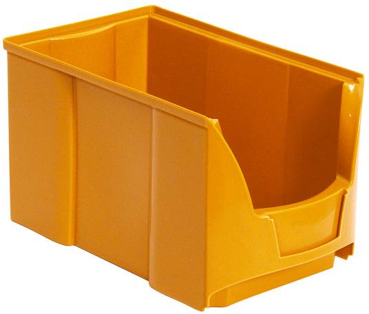 BRB Lagertechnik 977436 Sichtlagerkasten lebensmittelgeeignet (B x H x T) 200 x 200 x 360mm Gelb 8St.