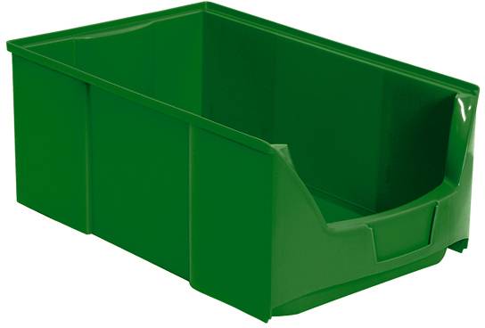 BRB Lagertechnik 977516 Sichtlagerkasten lebensmittelgeeignet (B x H x T) 300 x 200 x 510mm Grün 6St.