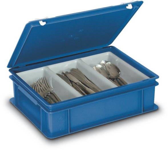 BRB Lagertechnik 1658833 Stapelbehälter lebensmittelgeeignet (L x B x H) 400 x 300 x 130mm Blau 1St.