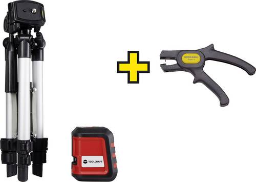 TOOLCRAFT Kreuzlinienlaser inkl. Stativ, selbstnivellierend