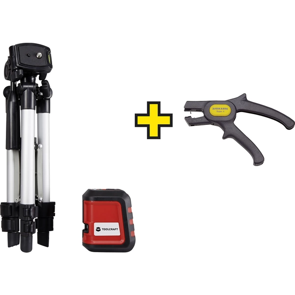 TOOLCRAFT Kreuzlinienlaser inkl. Stativ, selbstnivellierend TOOLCRAFT Kreuzlinienlaser inkl. Stativ, selbstnivellierend