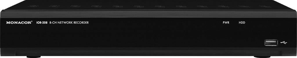 Monacor IOR-208 COMFORT 8-Kanal Netzwerk-Videorecorder