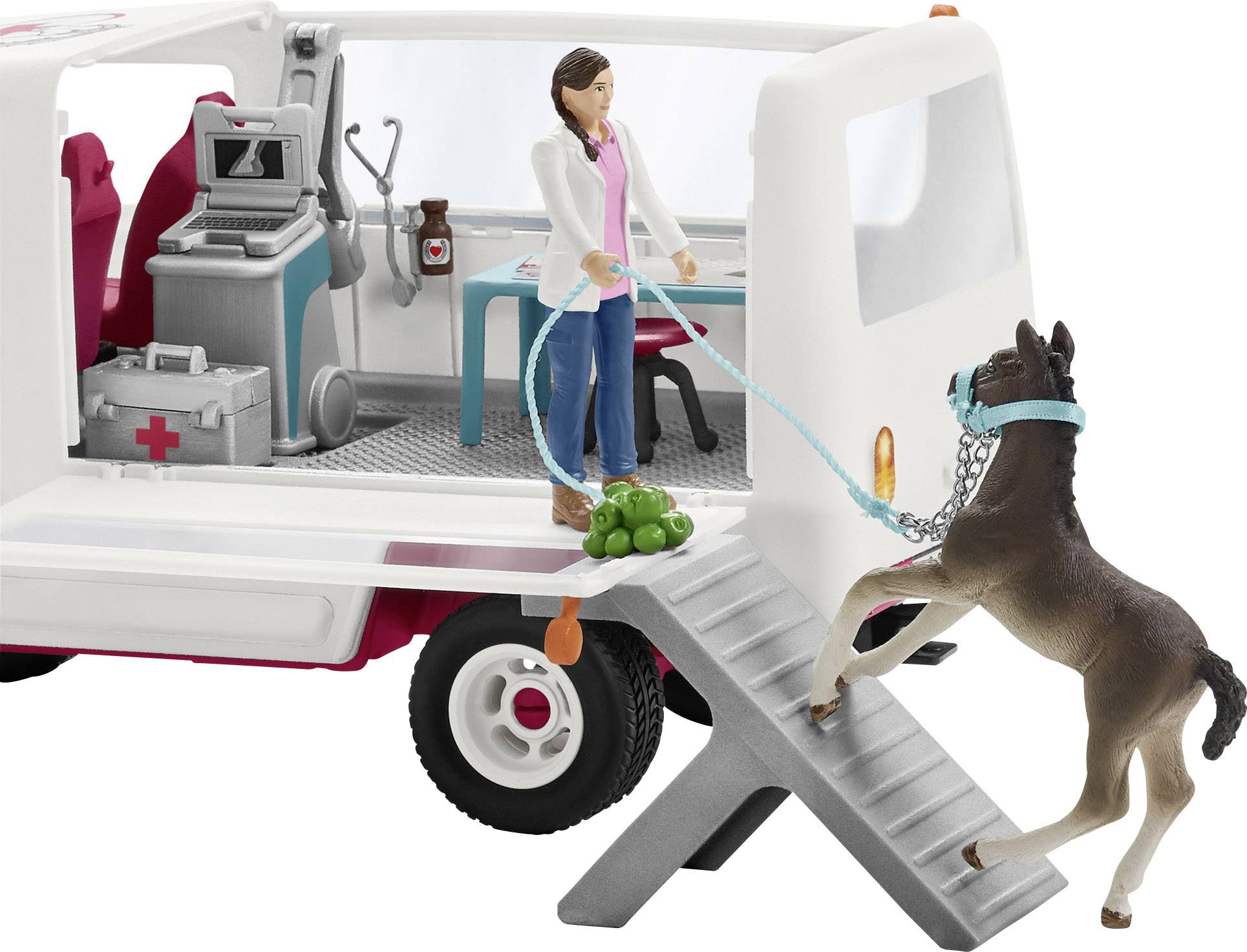 Schleich Horse Club Mobile Tierärztin mit Hannoveraner Fohlen 42370