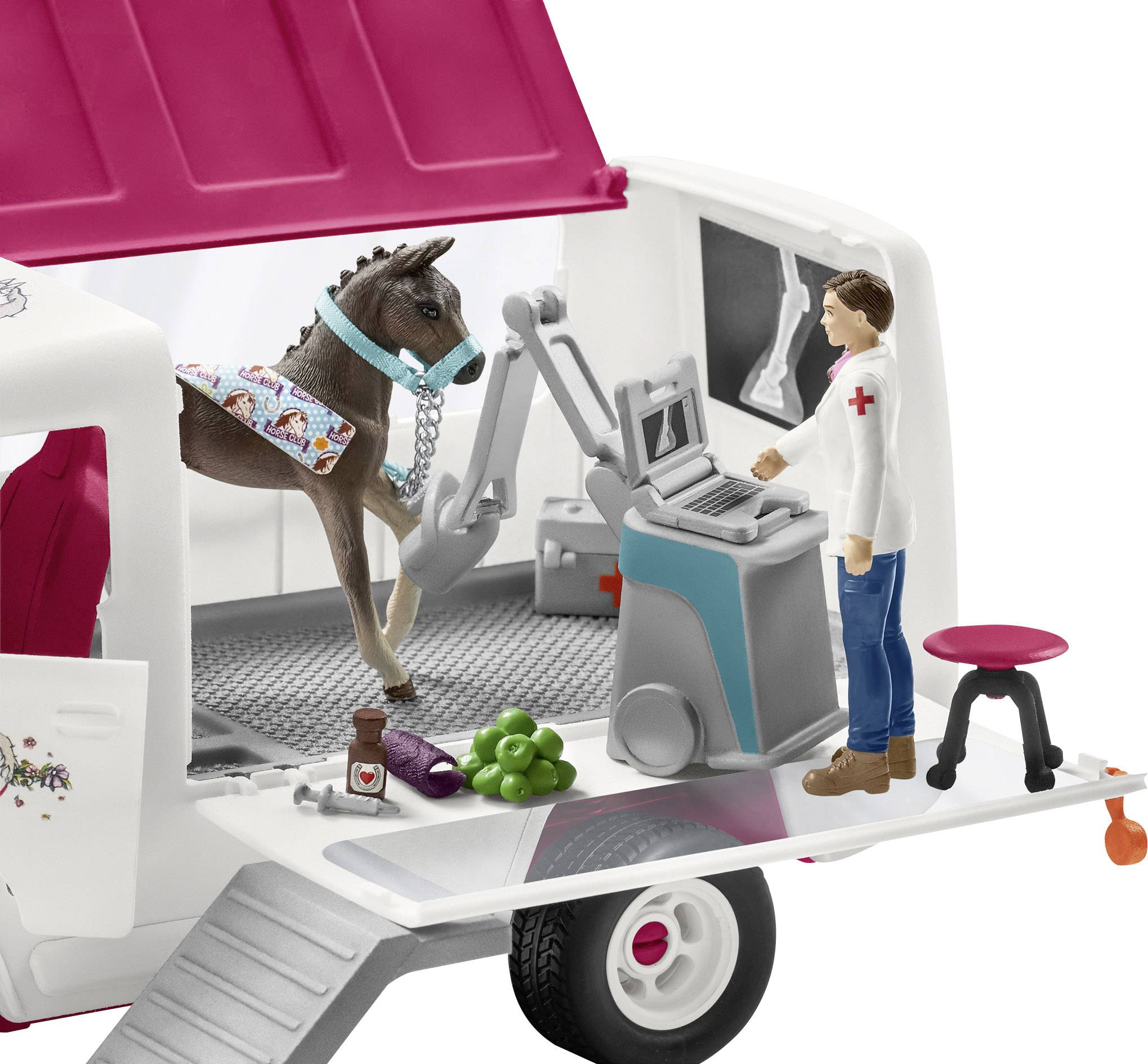 Schleich Horse Club Mobile Tierärztin mit Hannoveraner Fohlen 42370