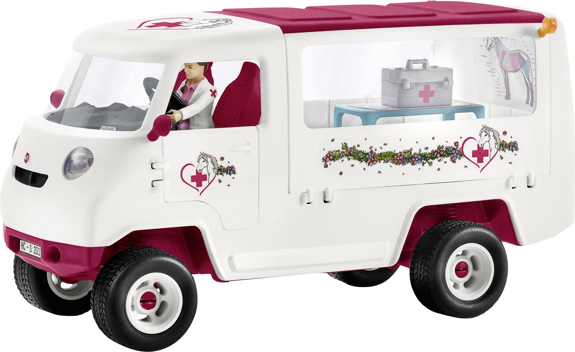 Schleich Horse Club Mobile Tierärztin mit Hannoveraner Fohlen 42370