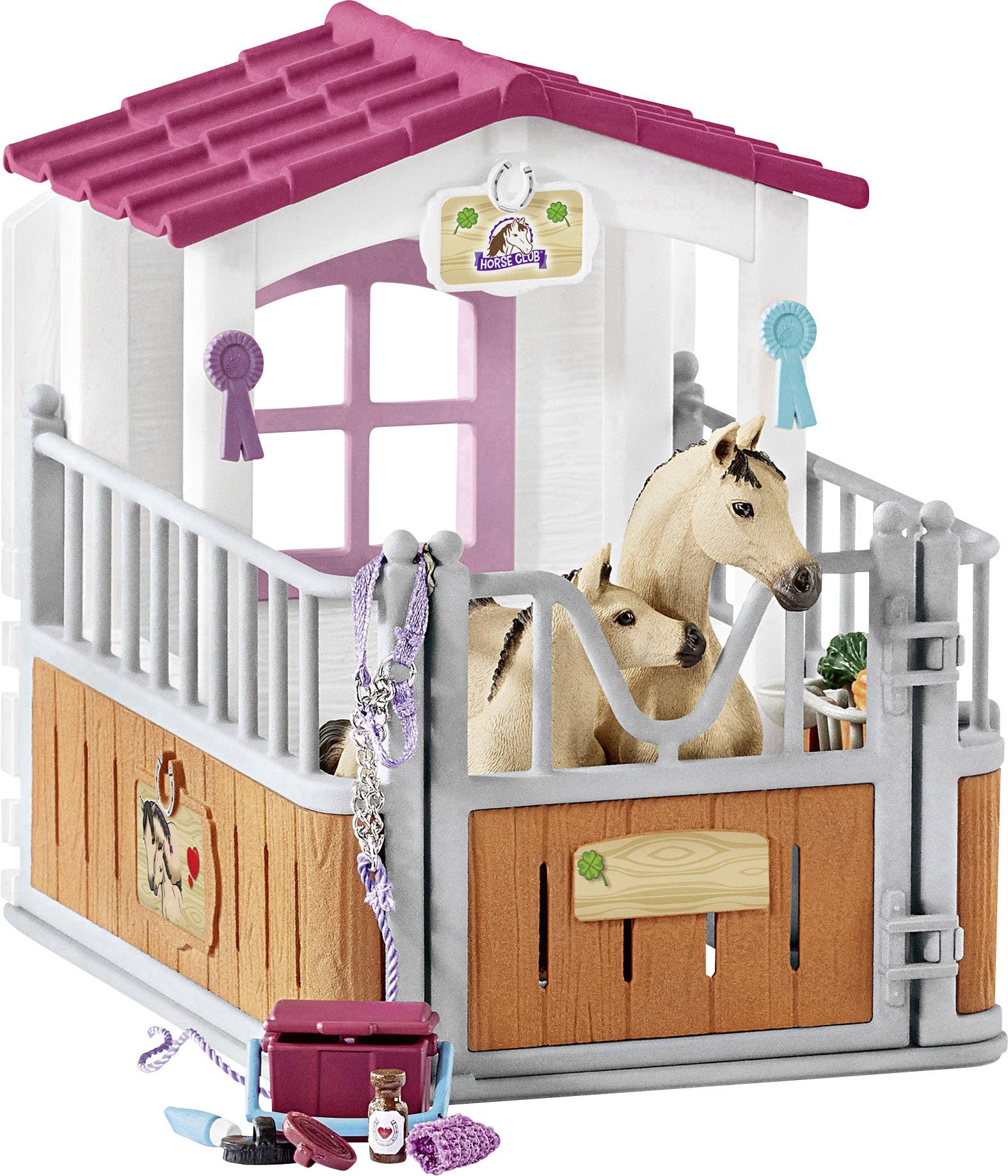 Schleich Horse Club Pferdebox mit Arabern und Pferdepflegerin 42369