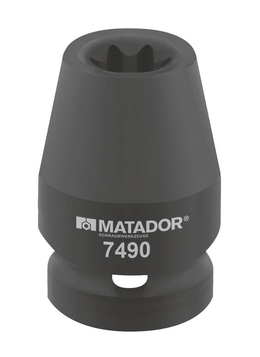 Schwarze Matador Stecknuss 7490, passend für Schraubwerkzeuge.