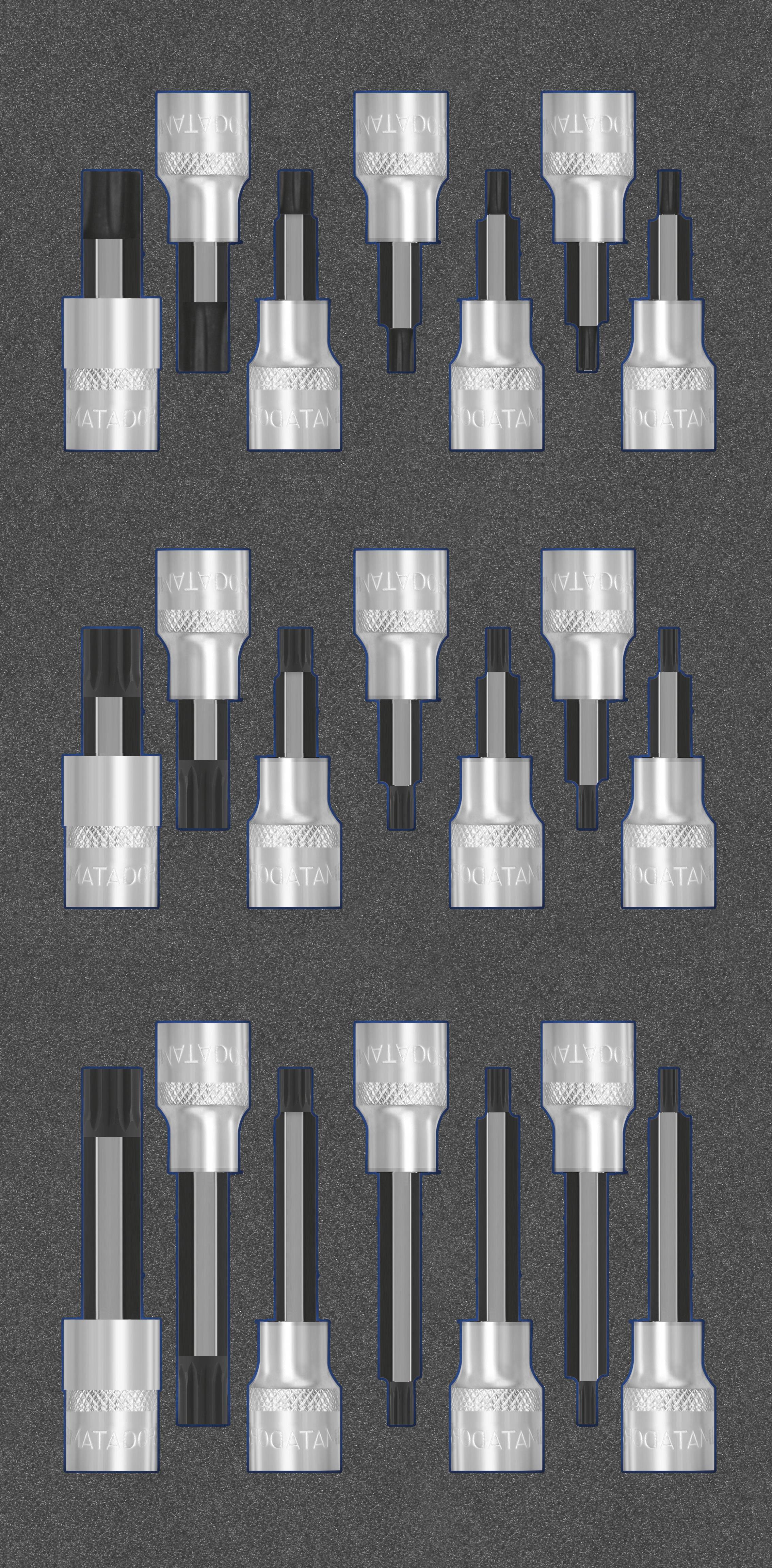 Matador Schraubendrehereinsatz-Set 1/2" (12.5 mm) 21teilig 81644079