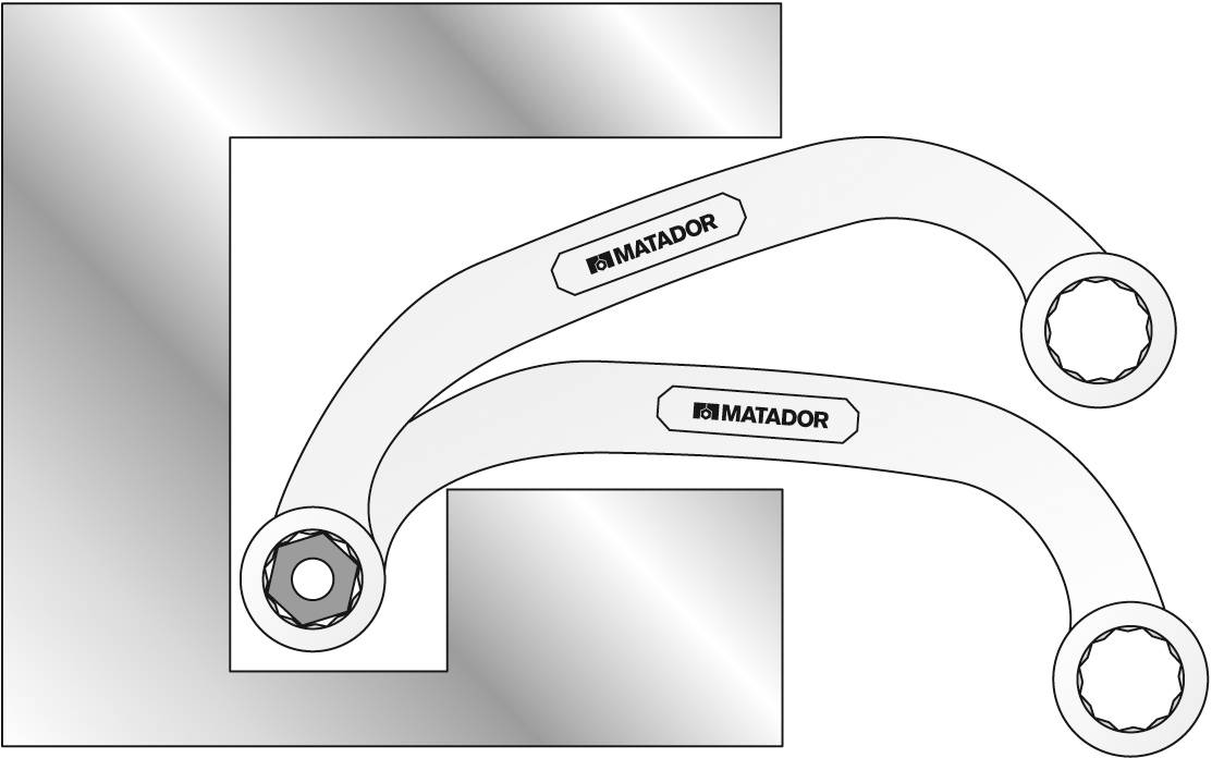 Matador 01881416 Starter-Blockschlüssel Schlüsselweite (Metrisch) 14 - 16mm