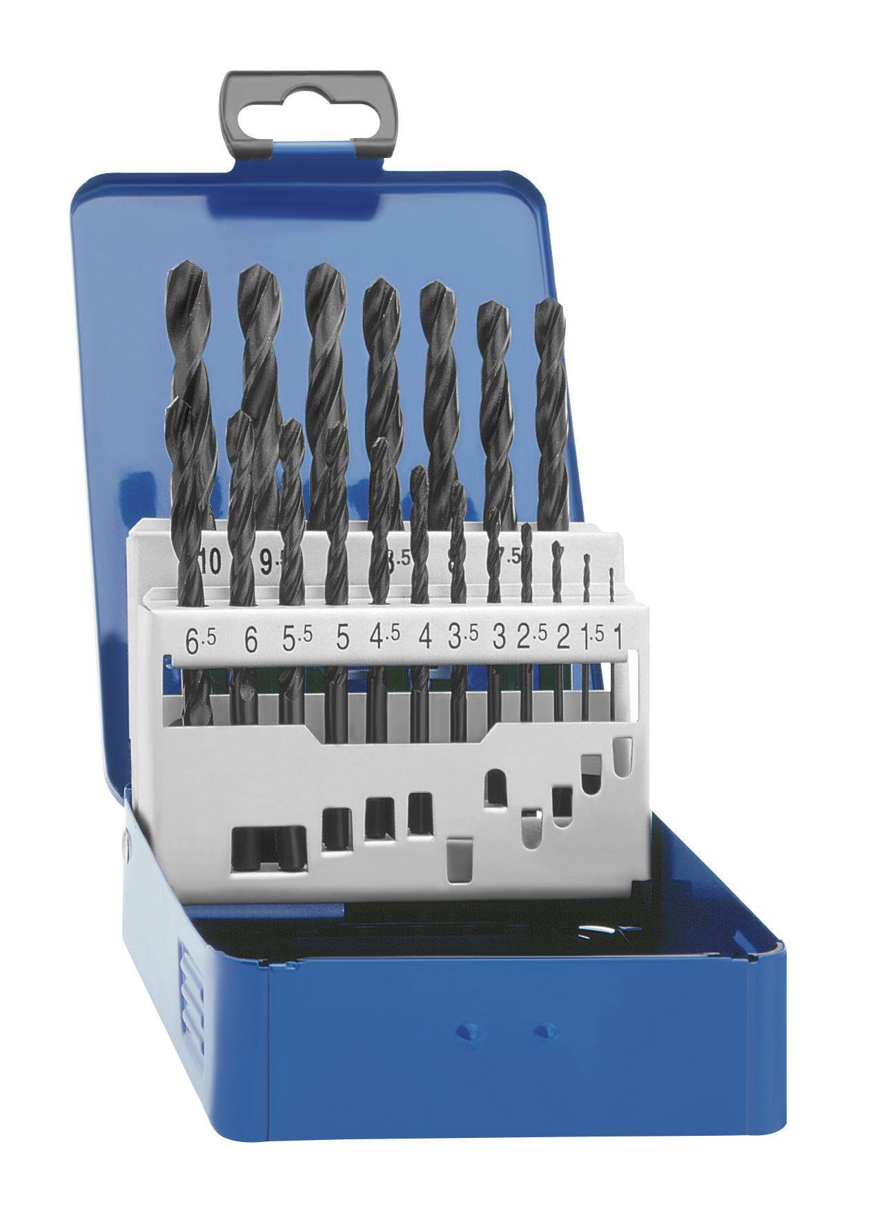 Matador Schraubwerkzeuge 07629190 Metall-Spiralbohrer-Set 19teilig 1 mm, 1.5 mm, 2 mm, 2.5 mm, 3 mm, 3.5 mm, 4 mm, 4.5 mm, 5 mm, 5.5 mm, 6 mm, 6.5
