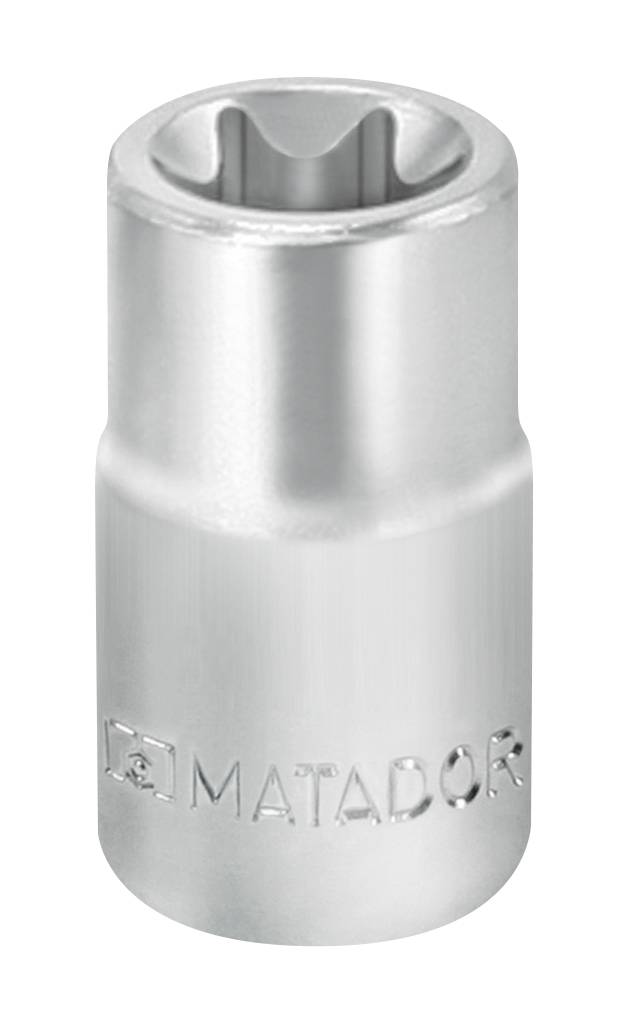 Matador Steckschlüssel, silber, zylindrische Form, für mechanische Arbeiten und Schraubverbindungen.
