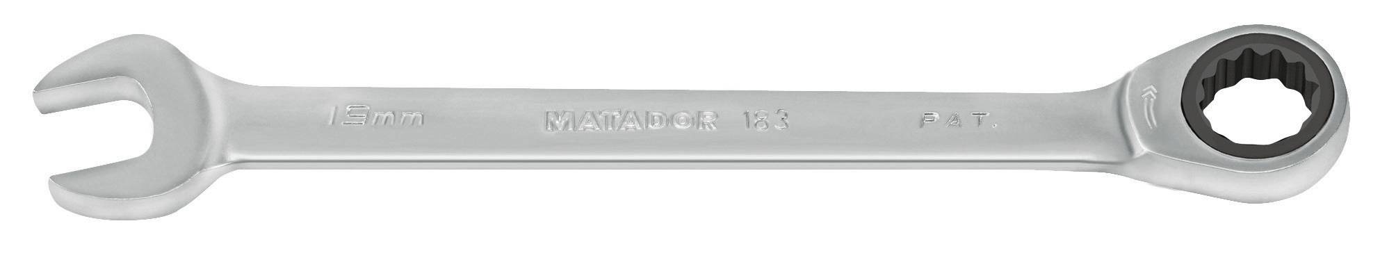 Matador Schraubwerkzeuge 01839080 Knarren-Ring-Maulschlüssel-Satz 8teilig Schlüsselweite (Metrisch) 8 - 19mm