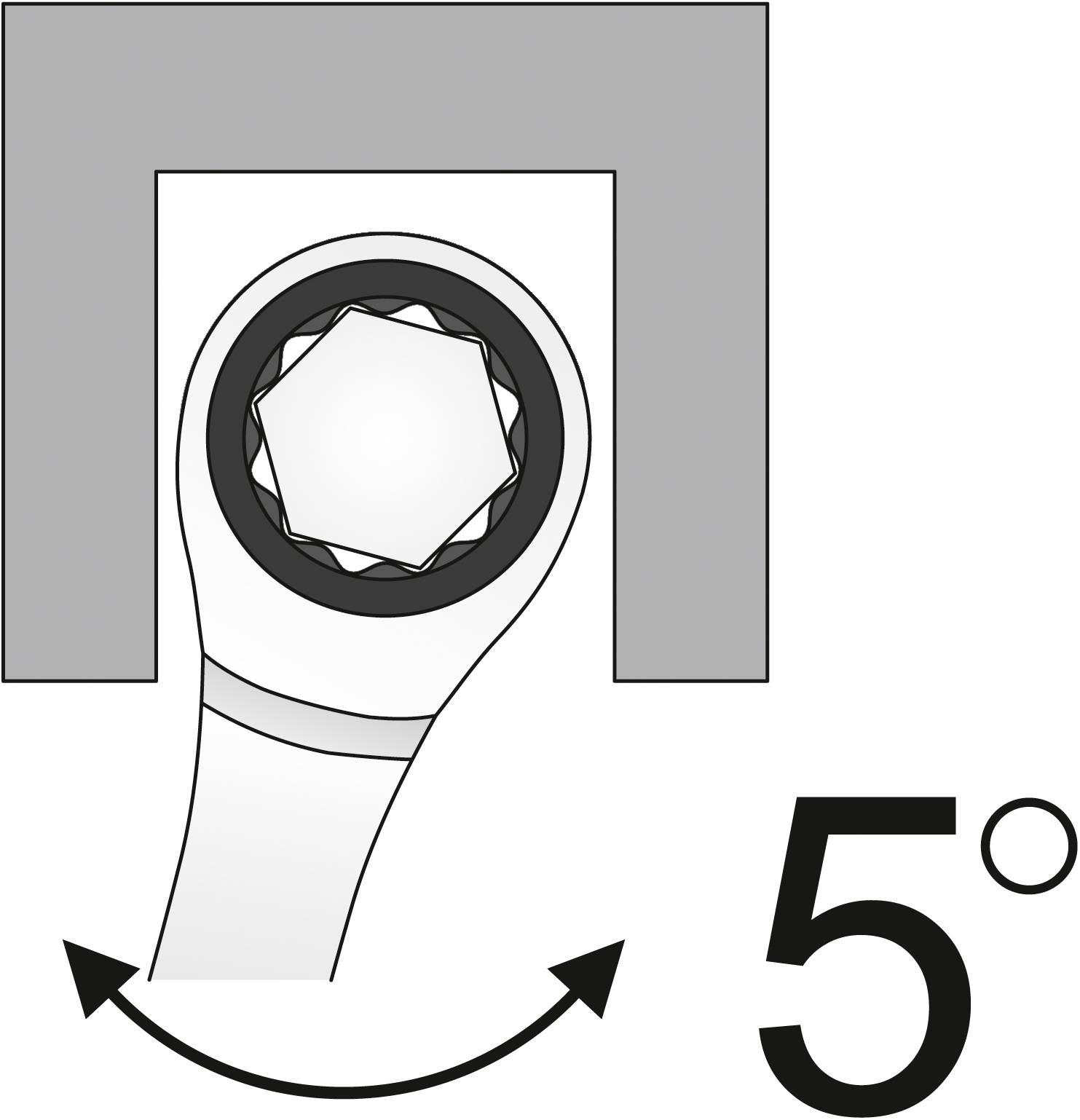 Matador Schraubwerkzeuge 01839080 Knarren-Ring-Maulschlüssel-Satz 8teilig Schlüsselweite (Metrisch) 8 - 19mm