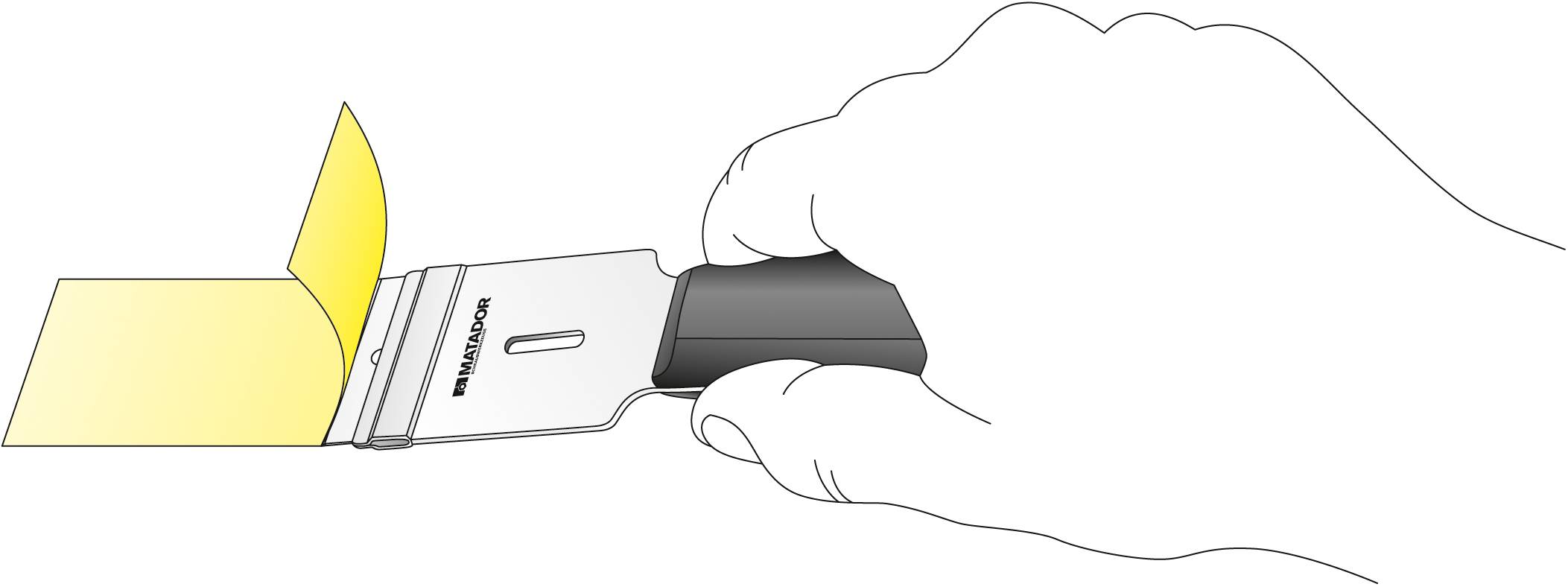 Matador Schraubwerkzeuge 08410001 Glasschaber, 120 x 40mm