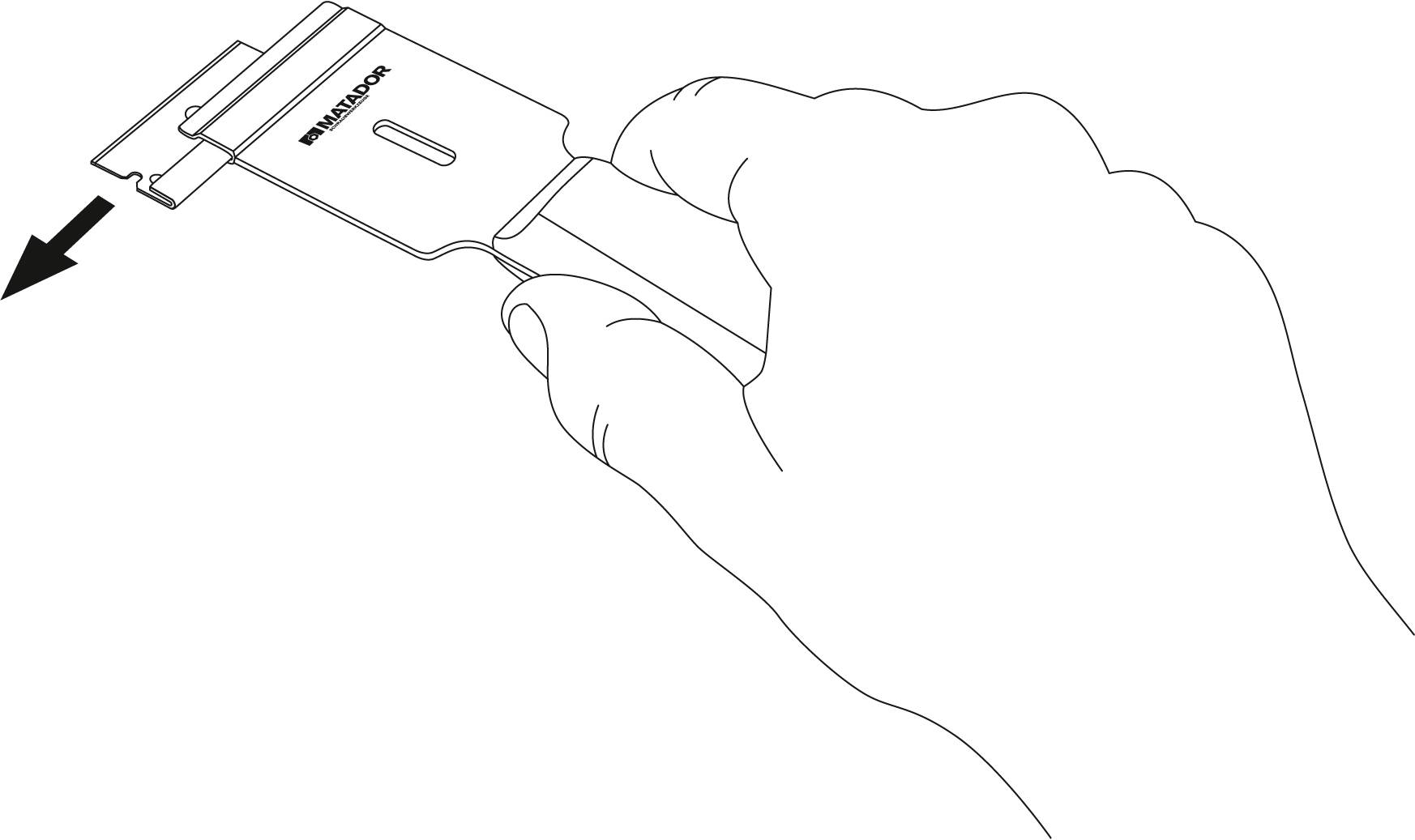 Matador Schraubwerkzeuge 08410001 Glasschaber, 120 x 40mm