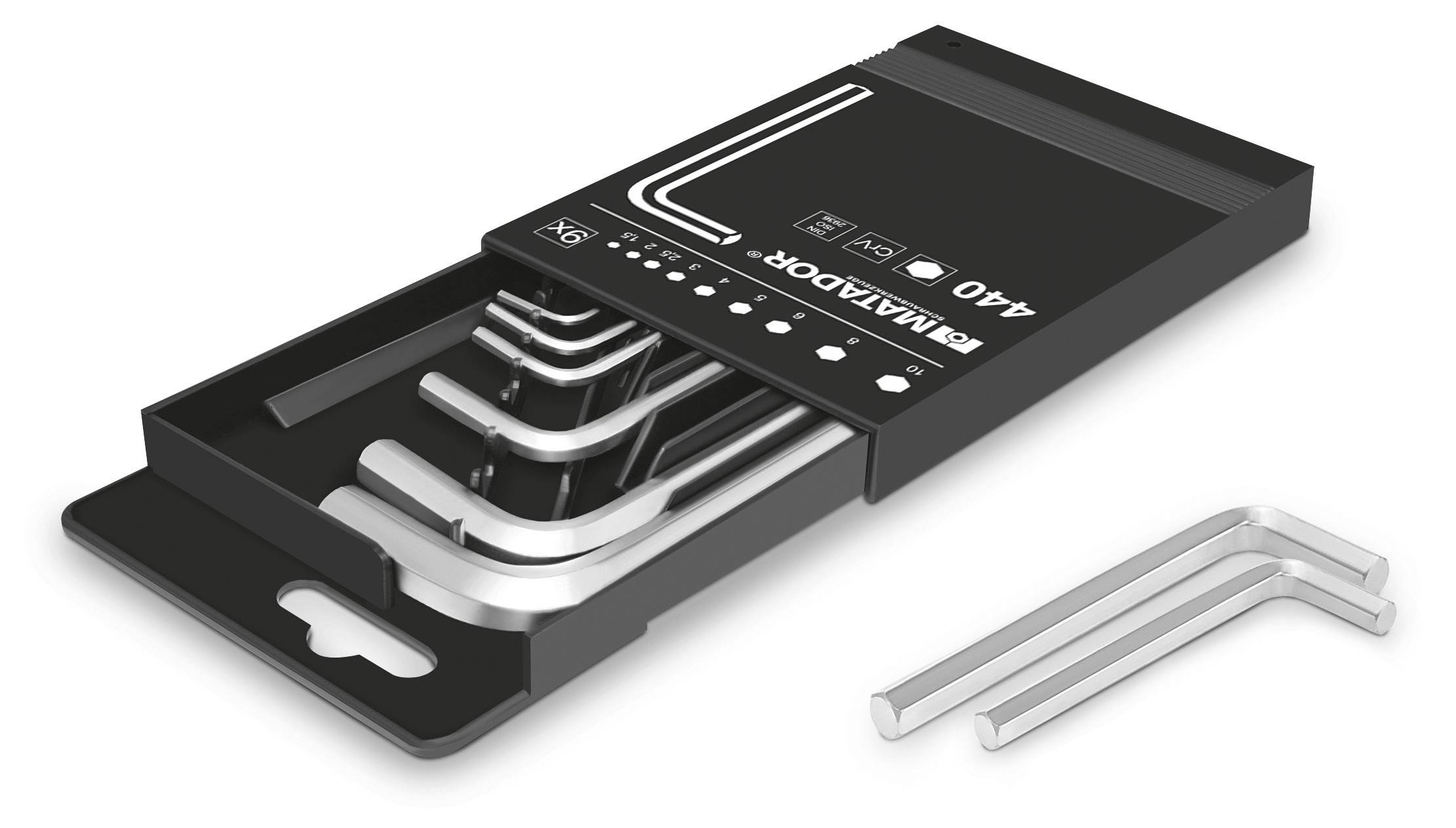 Matador Schraubwerkzeuge Innen-Sechskant Winkelschraubendreher-Set 1.5 mm, 2 mm, 2.5 mm, 3 mm, 4 mm, 5 mm, 5.5 mm, 6 mm, 8 mm