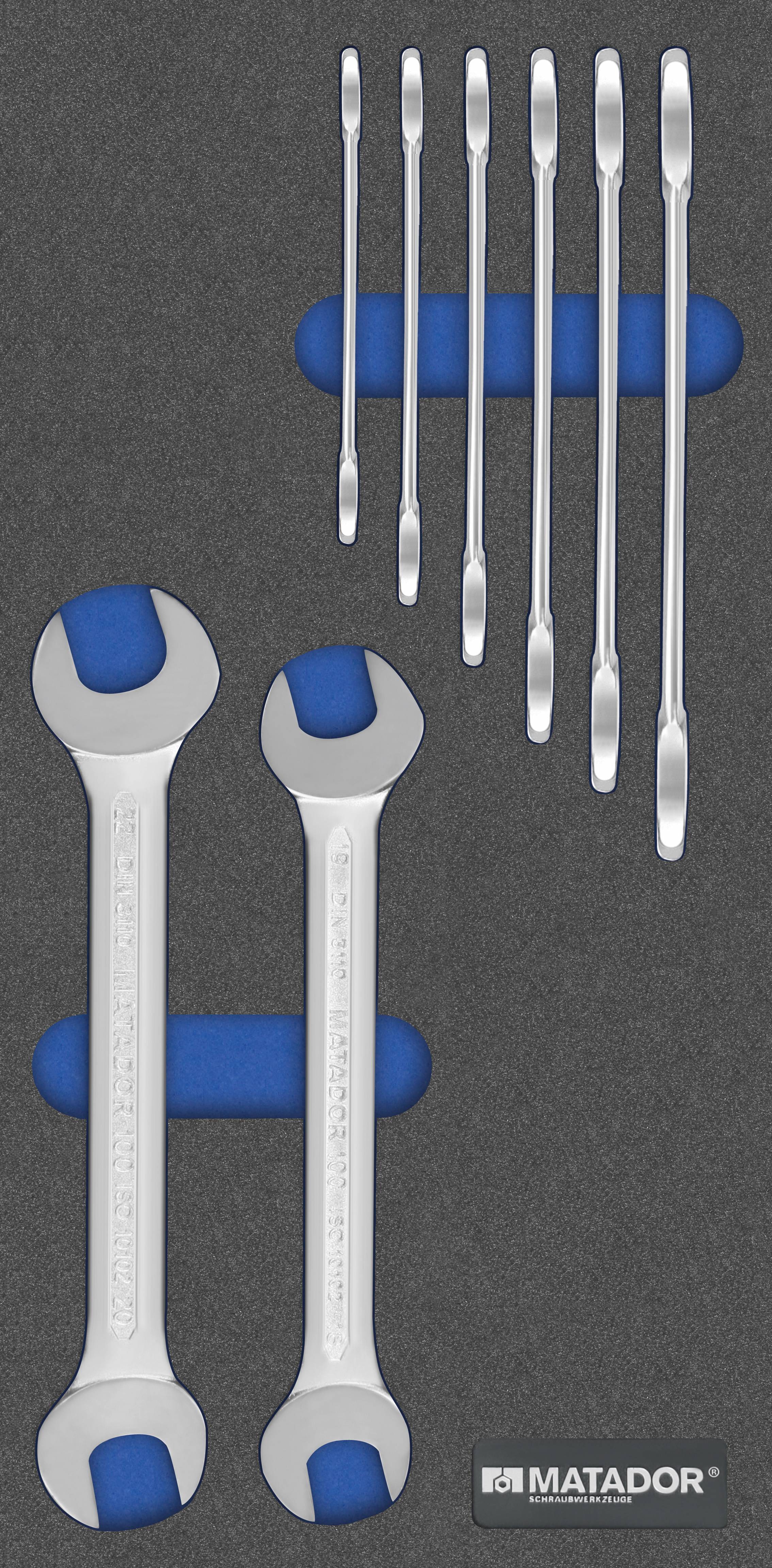 Matador Schraubwerkzeuge 81642100 Doppel-Maulschlüssel-Satz 8teilig Schlüsselweite (Zoll) 1/2" - 25/32"