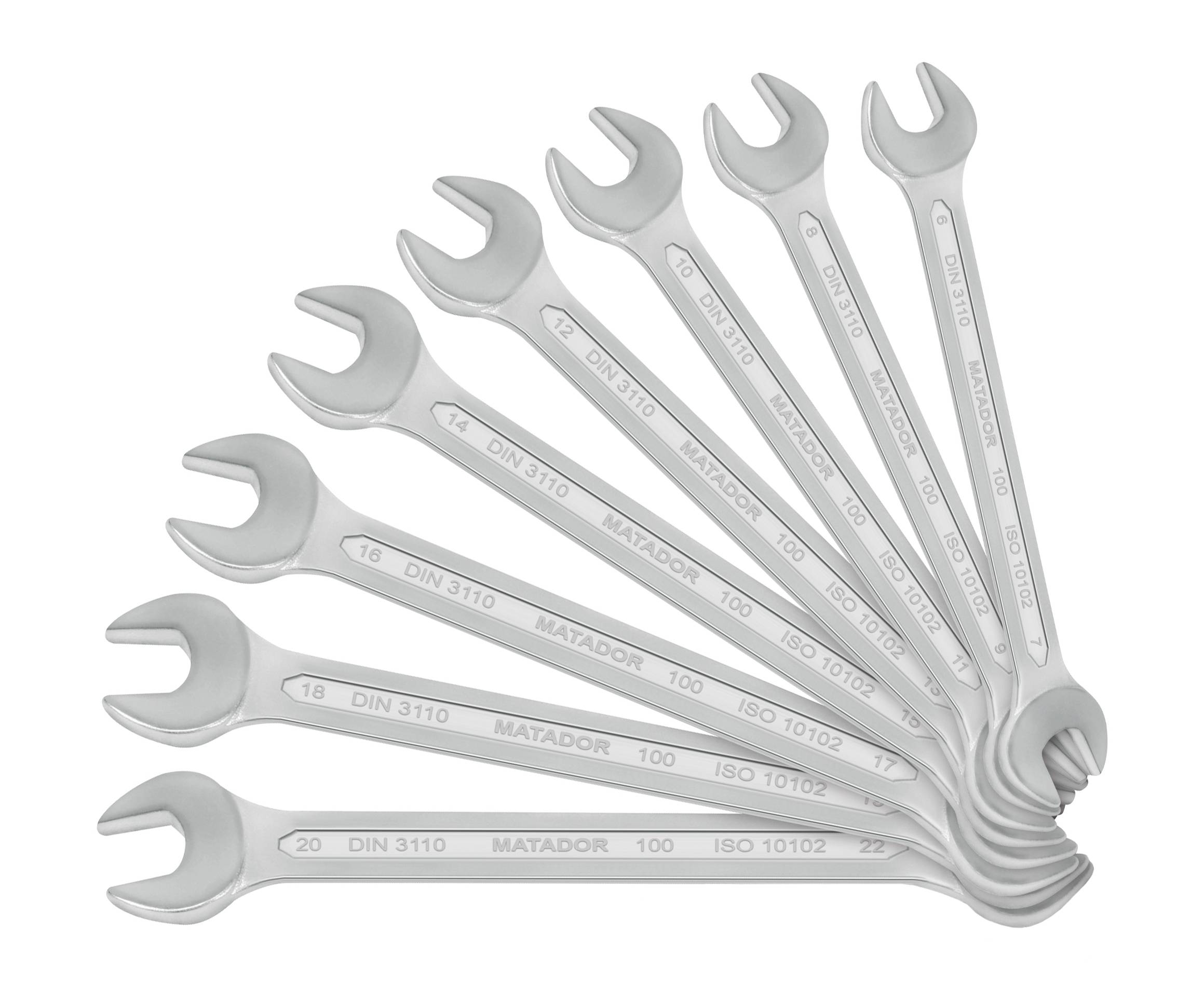Matador Schraubwerkzeuge 01009080 Doppel-Maulschlüssel-Satz 8teilig Schlüsselweite (Metrisch) 6 - 2
