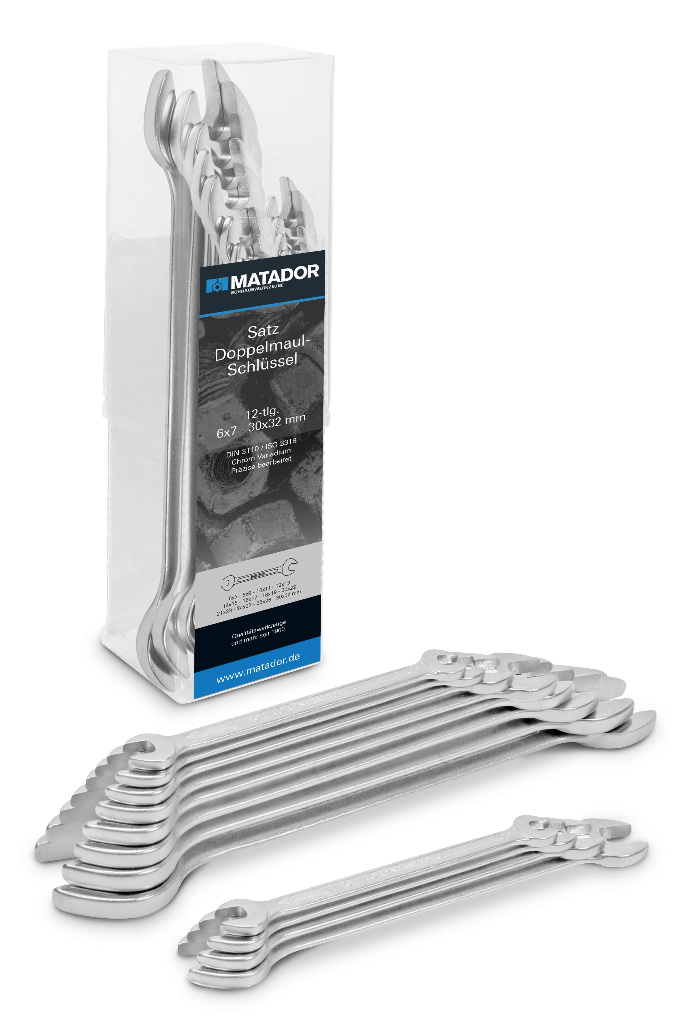 Matador Schraubwerkzeuge 01009120 Doppel-Maulschlüssel-Satz 12teilig Schlüsselweite (Metrisch) 6 - 32mm