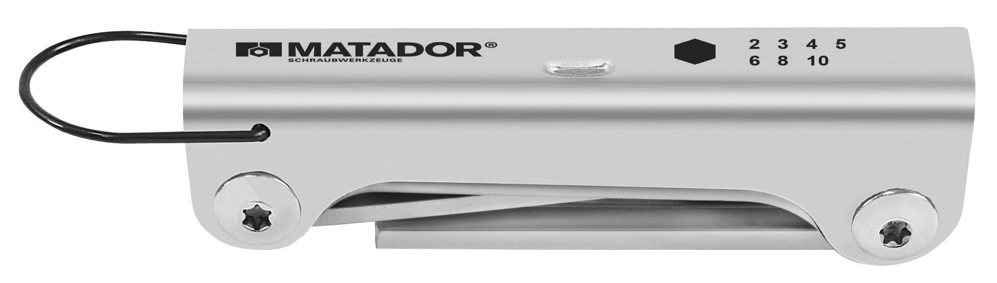 Matador Schraubwerkzeuge Innen-Sechskant Winkelschraubendreher 2 mm, 3 mm, 4 mm, 5 mm, 6 mm, 8 mm, 10mm