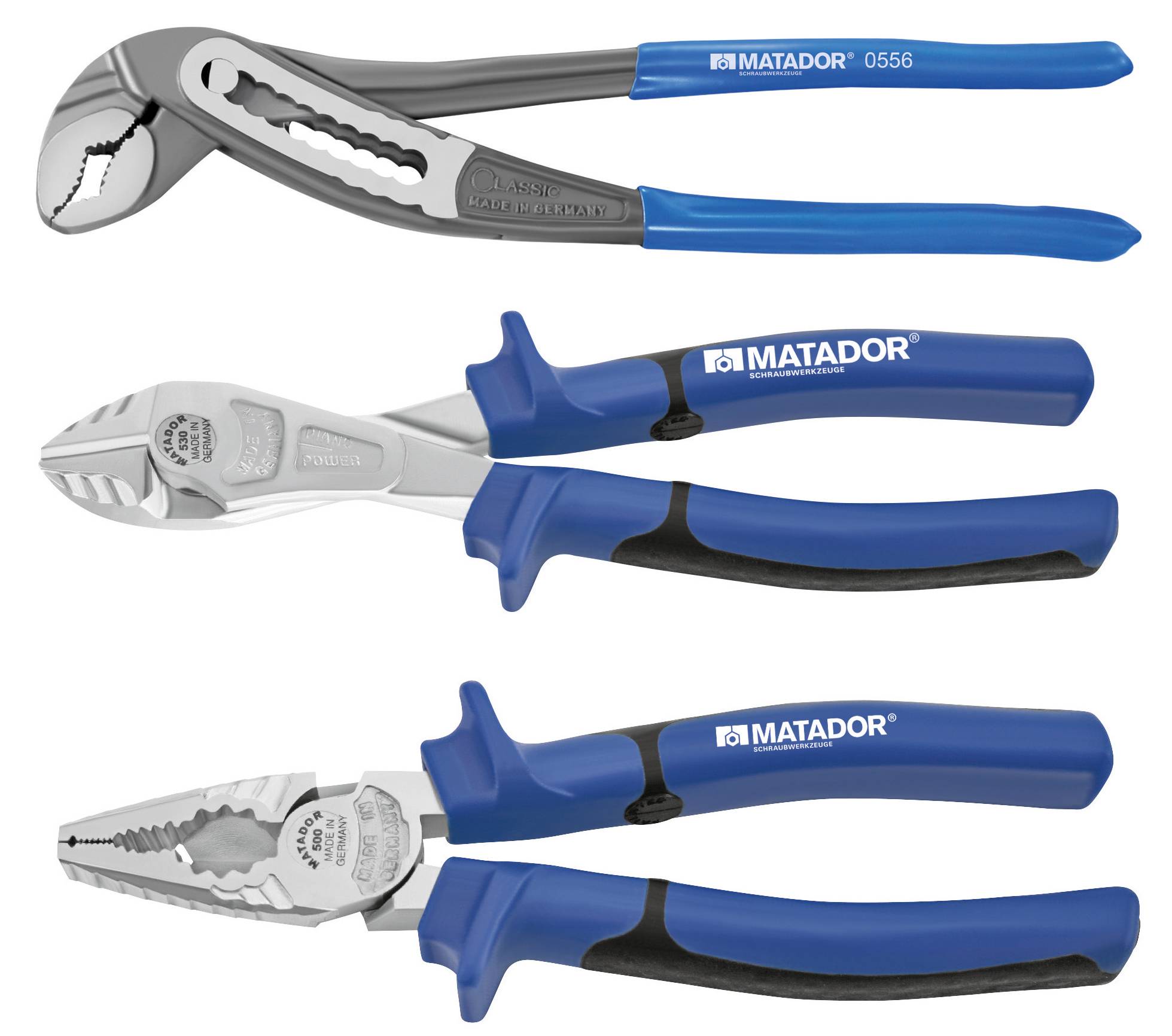 Matador Schraubwerkzeuge 05569030 Werkstatt Zangen-Set 3teilig